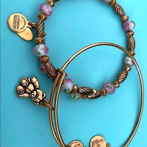 Alex and Ani Gold Bracelet Set